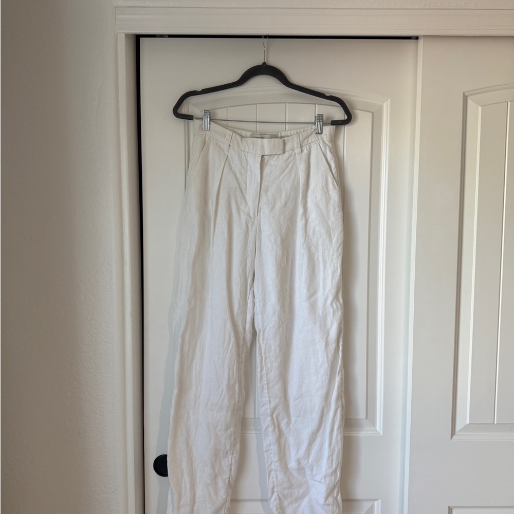 Abercrombie & Fitch White Linen Trousers